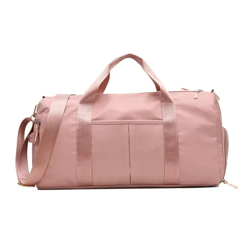 Outdoor Waterproof Nylon Sports Gym Bag for Men and Women - Versatile Fitness and Travel Handbag with Yoga Mat and Shoe Compartment