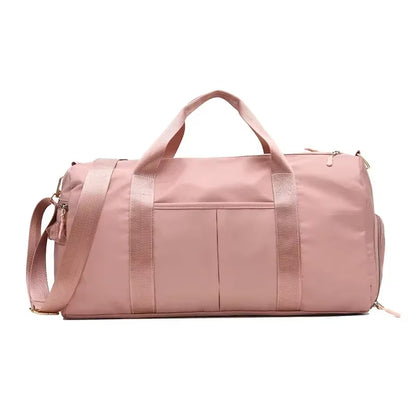 Outdoor Waterproof Nylon Sports Gym Bag for Men and Women - Versatile Fitness and Travel Handbag with Yoga Mat and Shoe Compartment