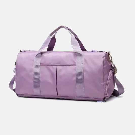 Outdoor Waterproof Nylon Sports Gym Bag for Men and Women - Versatile Fitness and Travel Handbag with Yoga Mat and Shoe Compartment